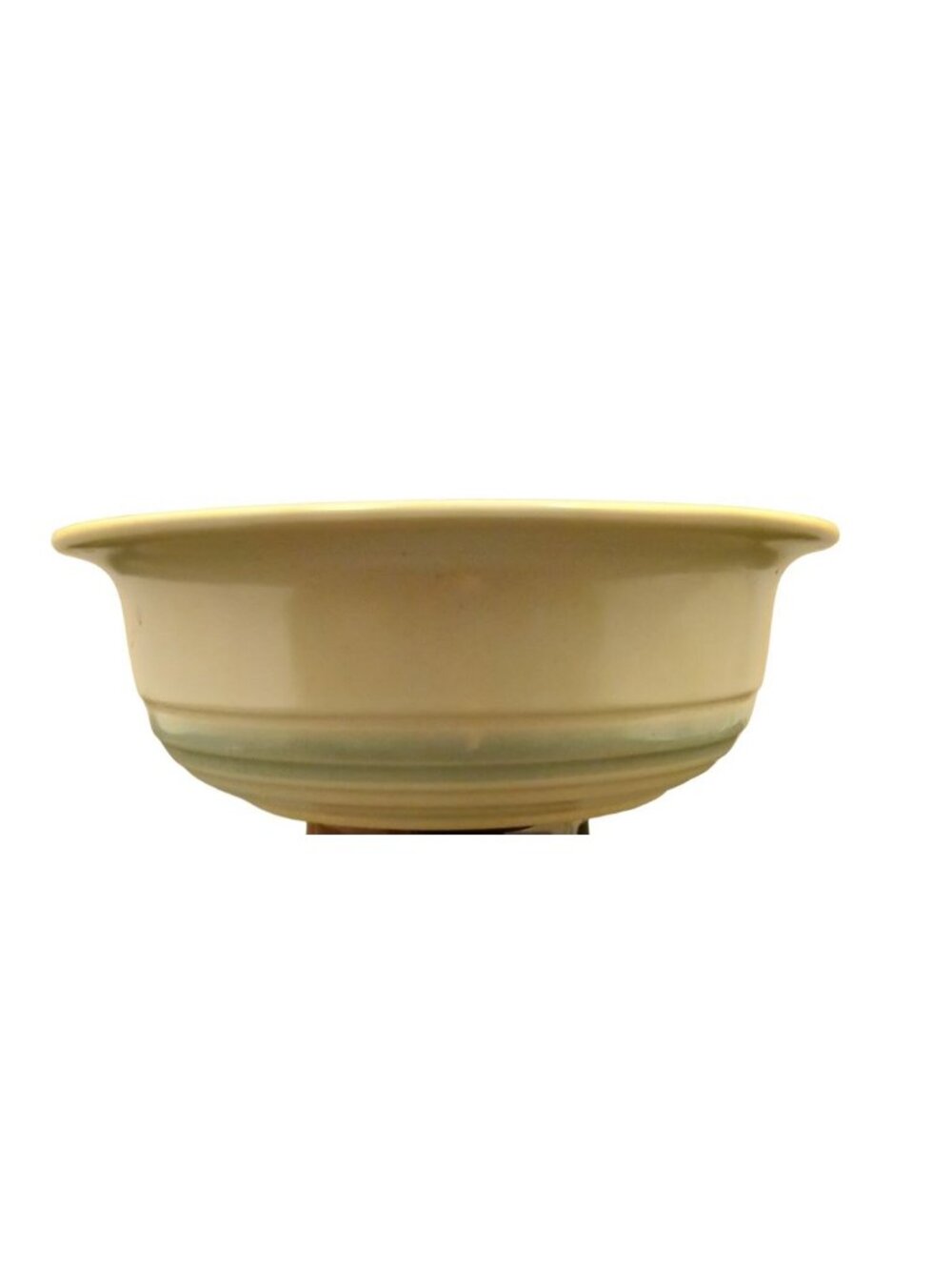 Country Glen Cereal Bowl White Double Blue Stripe Stoneware Japan 6 in